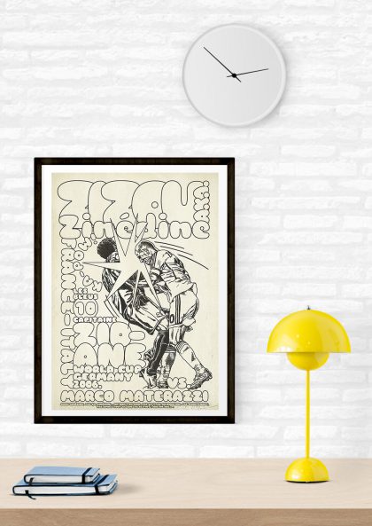 Sergeant Paper 人気のサッカー シリーズ アートポスター A3サイズ "Zidane ジダン"