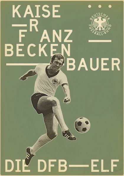 Sergeant Paper 人気のサッカー シリーズ アートポスター A3サイズ "Franz Beckenbauer フランツベッケンバウアー"