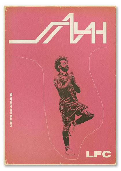 Sergeant Paper 人気のサッカー シリーズ アートポスター A3サイズ "Salah サラ